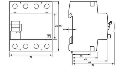 Doepke DFS 4 040-4/0,03 B SK- Typ B FI Schalter, 4-Polig Doepke- 09134998 | Doepke