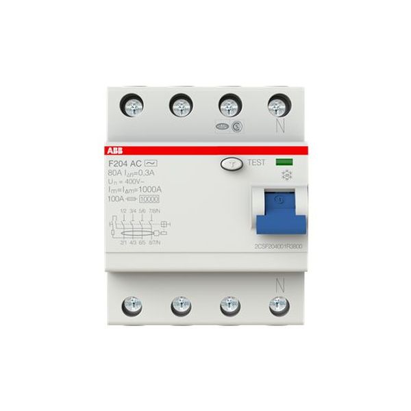 FI Schalter ABB F204A-80/0,3 4pol. 80A 300mA 2CSF204101R3800 | ABB