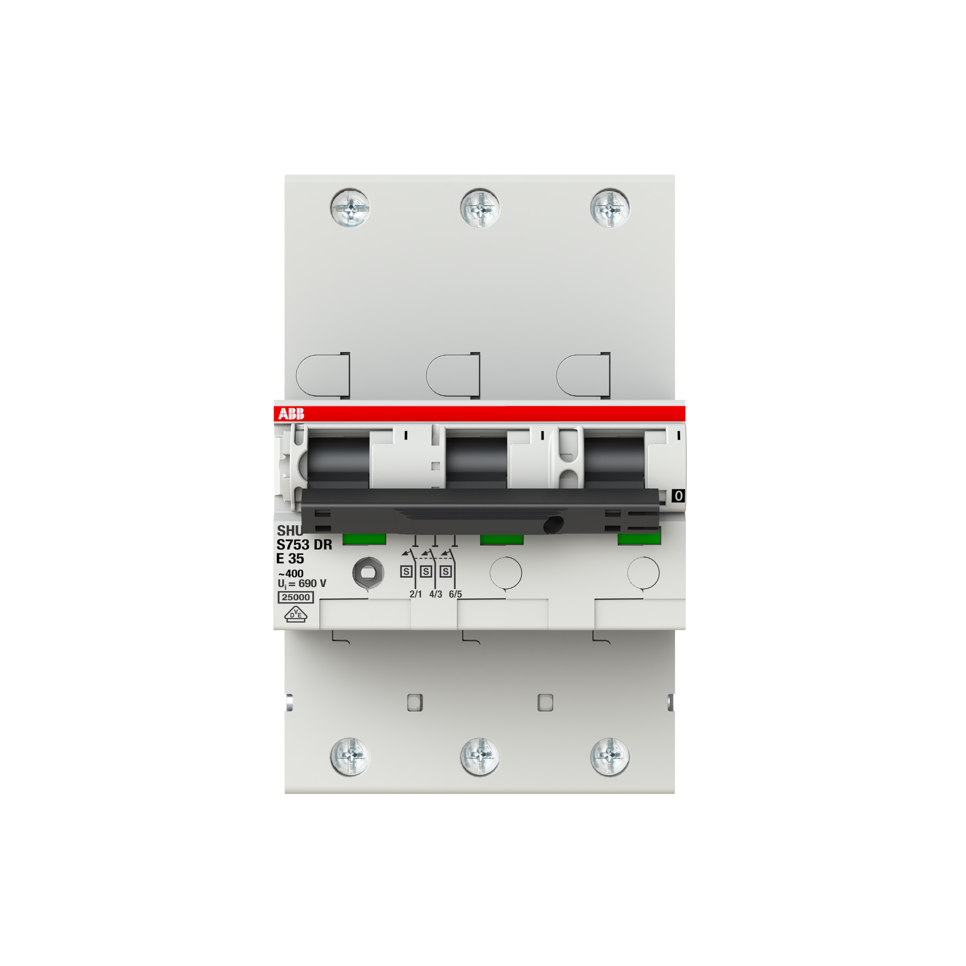 ABB Leitungsschutzschalter ABB SLS-Schalter S753DR-E35 35A 3polig 25kA - Ismailkar