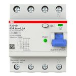abb-abb-f204-b-63-0-3-allstromsensitiver-fi-schutzschalter-typ-b-4-polig-63-a-300-ma-allstrom-sensibel-stossfest-zuverlassiger-personenschutz-ismailkar - Thumbnail 1