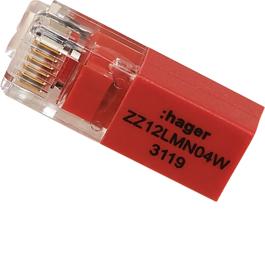 Abschlusswiderstand RJ12 für LMN-Modul, 120 Ohm | Hager