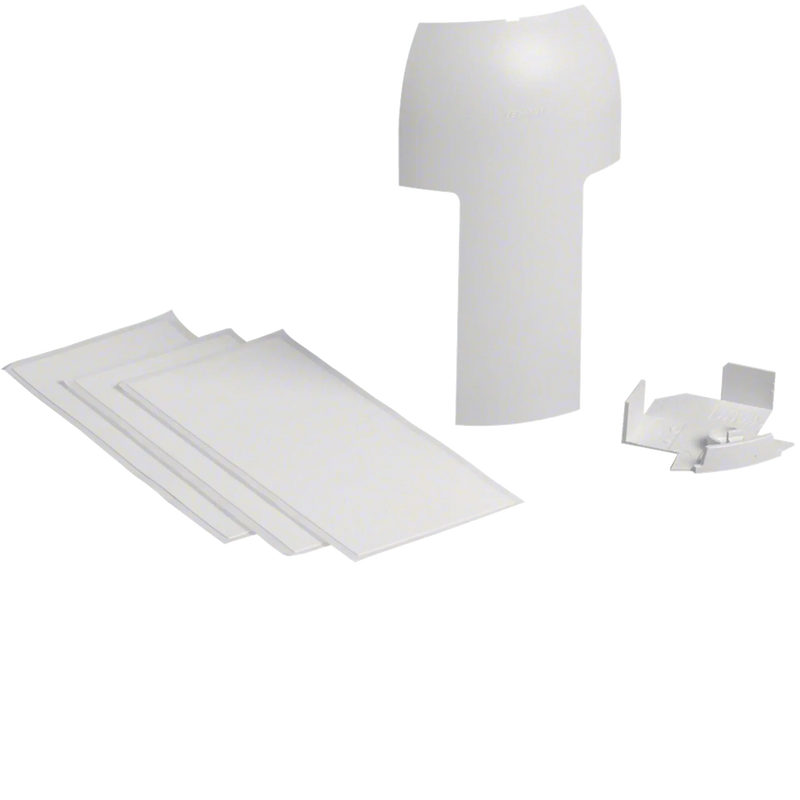 Abzweig auf EK 40x40mm aus ABS zu Sockelleistenkanal SL 20x80mm verkehrsweiß | Hager