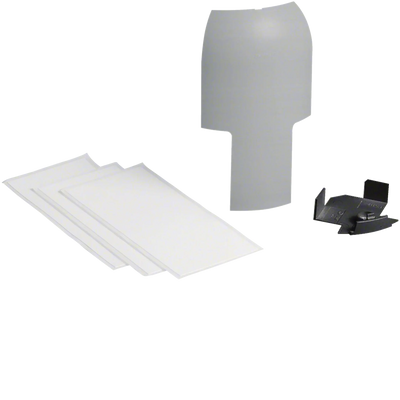 Abzweig auf EK 40x40mm hfr zu Sockelleistenkanal SL 20x55mm Dekor Aluminium | Hager