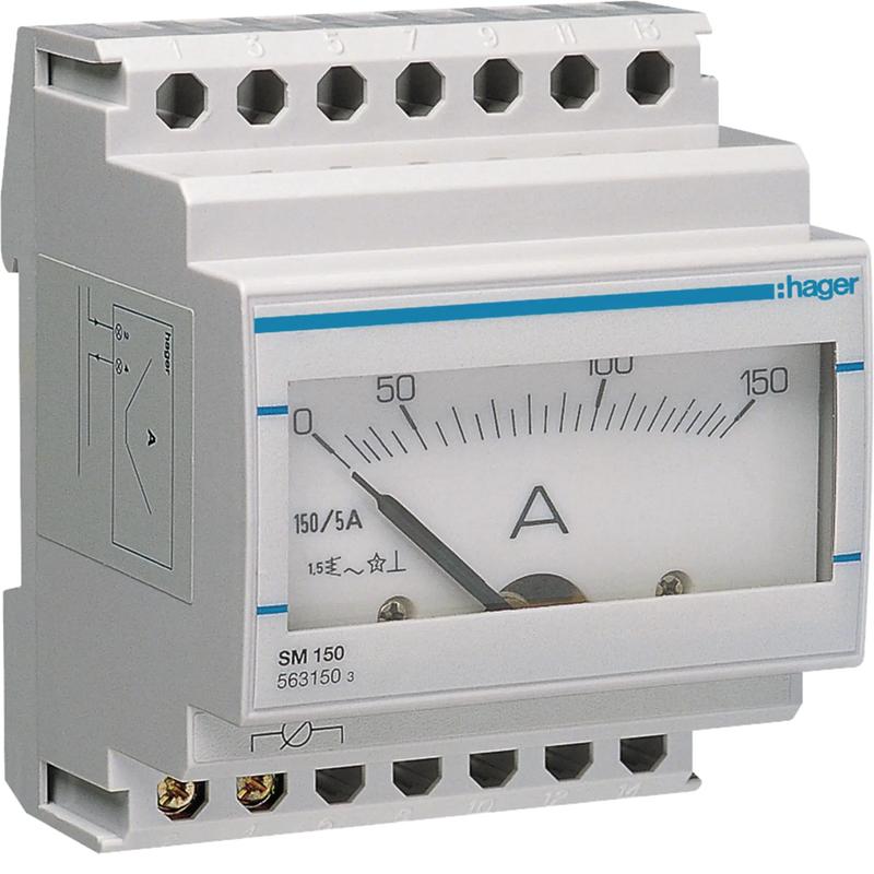 Analoges Amperemeter Wandlermessung 0-150 A | Hager