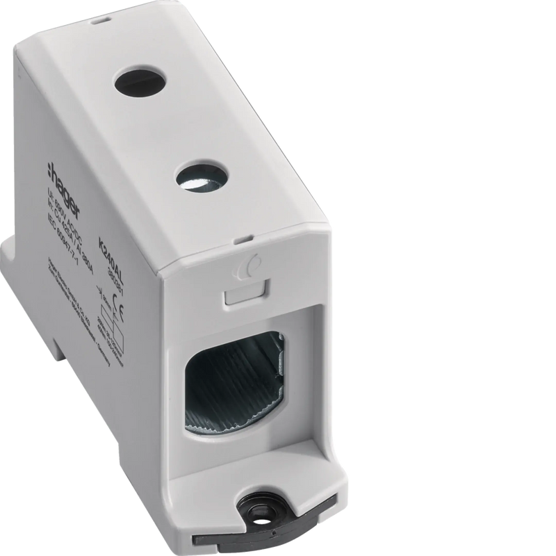 Anschlussklemme für Aluminium und Kupferleitungen, 35mm²-240mm², grau | Hager