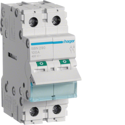 Ausschalter 100A 2 Schließer 400V AC 2LE | Hager