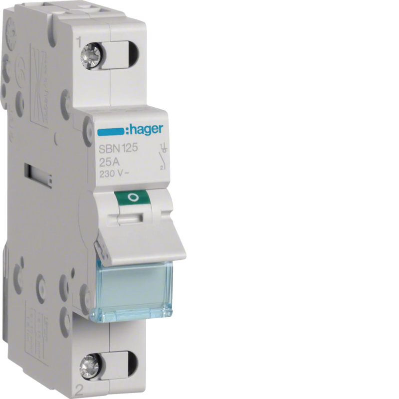 Ausschalter 25A 1 Schließer 230V AC 1PLE | Hager