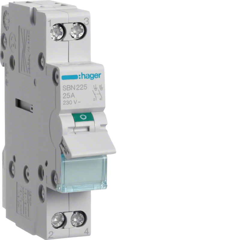 Ausschalter 25A 2 Schließer 400V AC 1PLE | Hager
