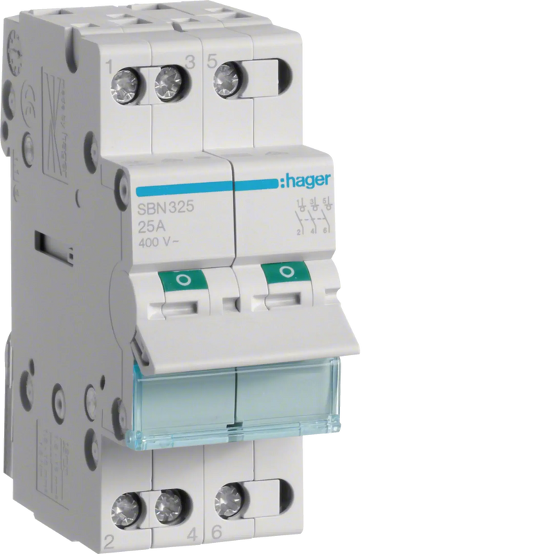 Ausschalter 25A 3 Schließer 400V AC 2PLE | Hager