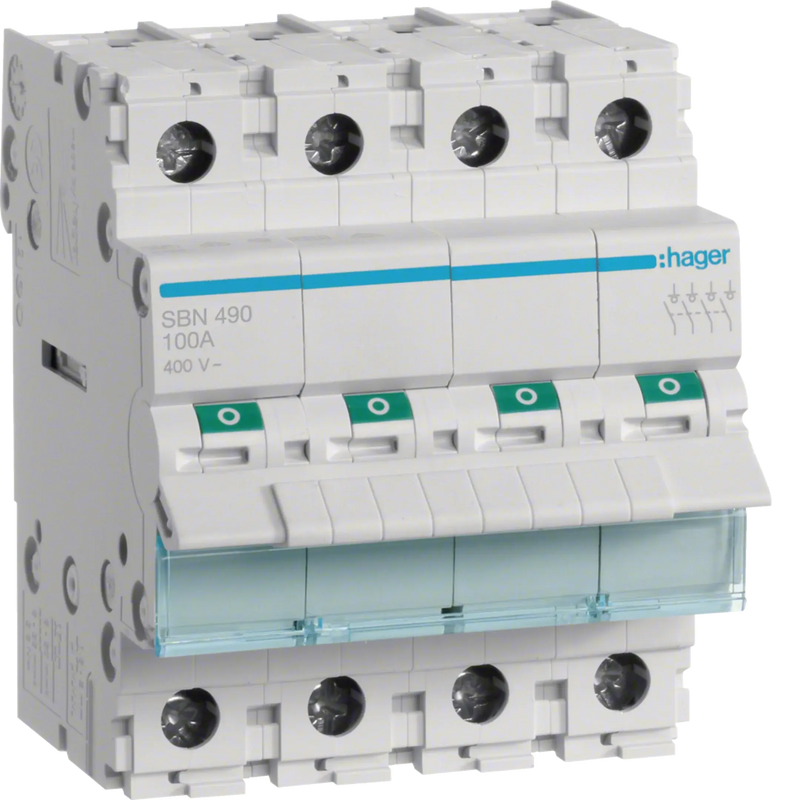 Ausschalter 4 polig 100A | Hager
