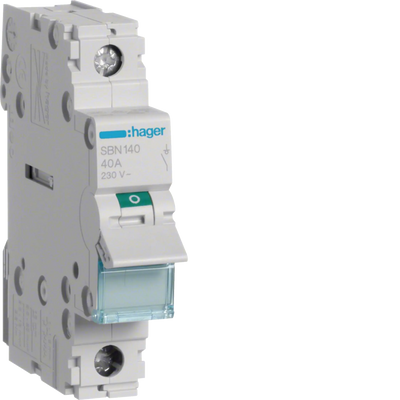 Ausschalter 40A 1 Schließer 230V AC 1PLE | Hager