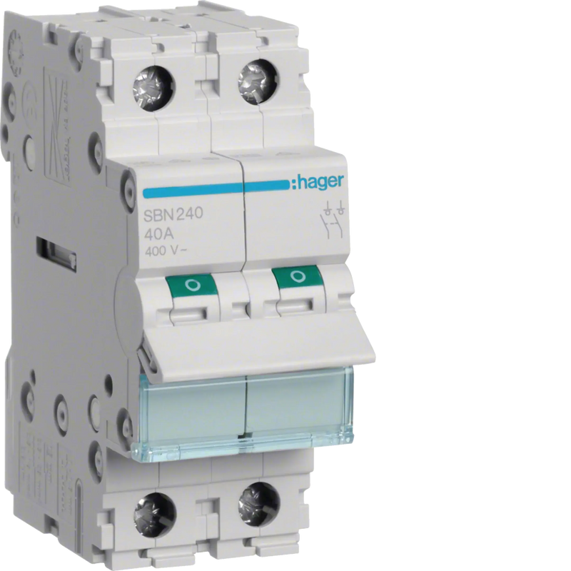 Ausschalter 40A 2 Schließer 400V AC 2PLE | Hager