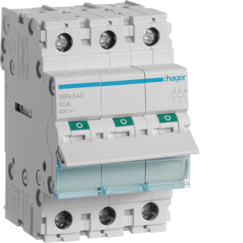 Ausschalter 40A 3 Schließer 400V AC 3PLE | Hager