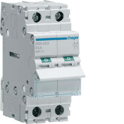Ausschalter 63A 2 Schließer 400V AC 2PLE | Hager