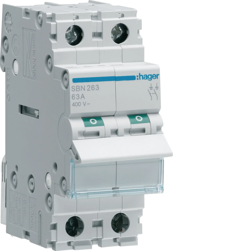 Ausschalter 63A 2 Schließer 400V AC 2PLE | Hager