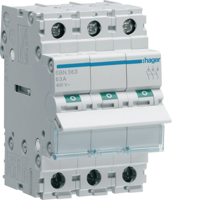 Ausschalter 63A 3 Schließer 400V AC 3PLE | Hager