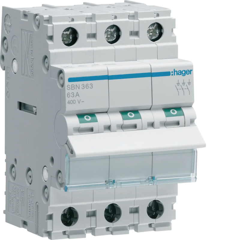 Ausschalter 63A 3 Schließer 400V AC 3PLE | Hager