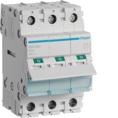 Ausschalter 80A 3 Schließer 400V AC 3PLE | Hager