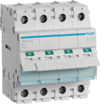Ausschalter 80A 4 Schließer 400V AC 4PLE | Hager