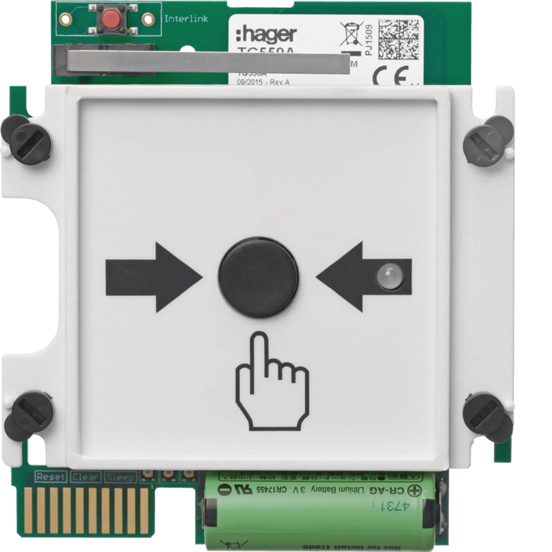 Austauschmodul für Funk-Druckknopfmelder TG558A, Hausalarm | Hager