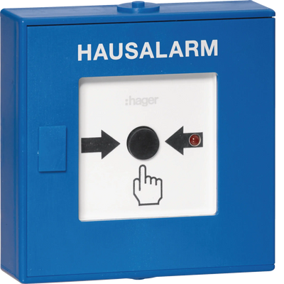 BEKA Funk-Druckknopfmelder, Hausalarm, blau | Hager