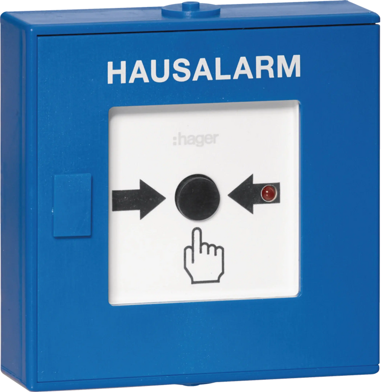 BEKA Funk-Druckknopfmelder, Hausalarm, blau | Hager