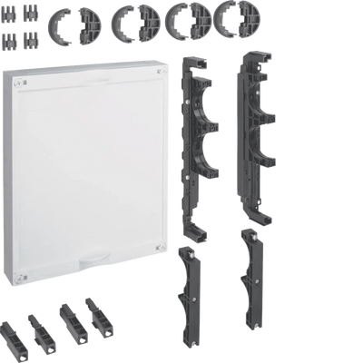 Bausatz, universN, 300x250mm, mit 2 poligen Sammelschienenträger PE/N, drehbar | Hager