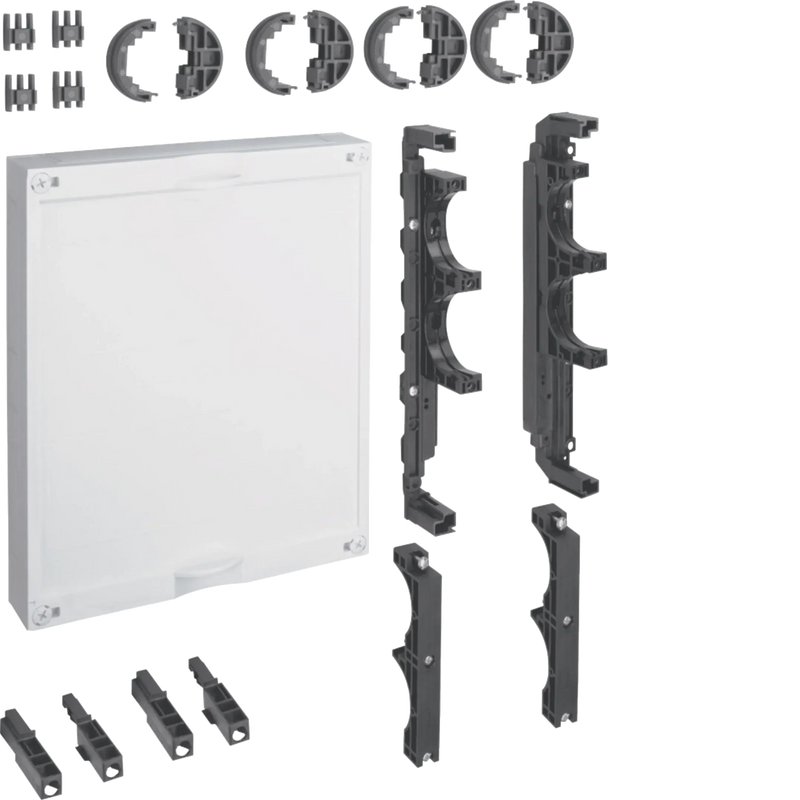 Bausatz, universN, 300x250mm, mit 2 poligen Sammelschienenträger PE/N, drehbar | Hager
