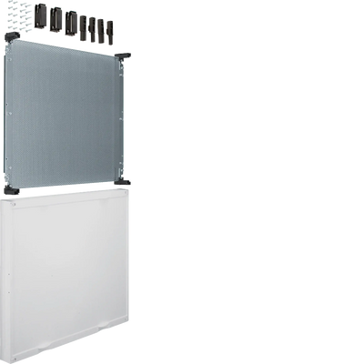 Baustein, universN, 450x500mm, mit gelochter Montageplatte für VDI | Hager
