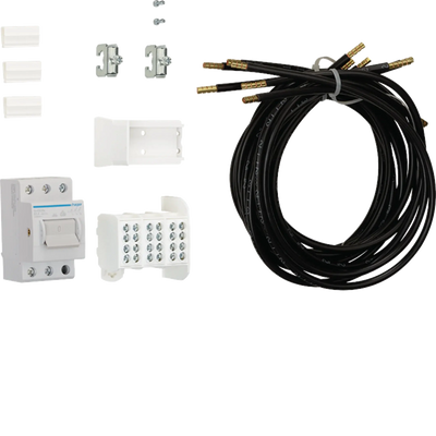 Bestückungspaket,univers Z,10mm², PV-Über./Kaskade,ZTP 750mm bis 32A Dauerstrom | Hager