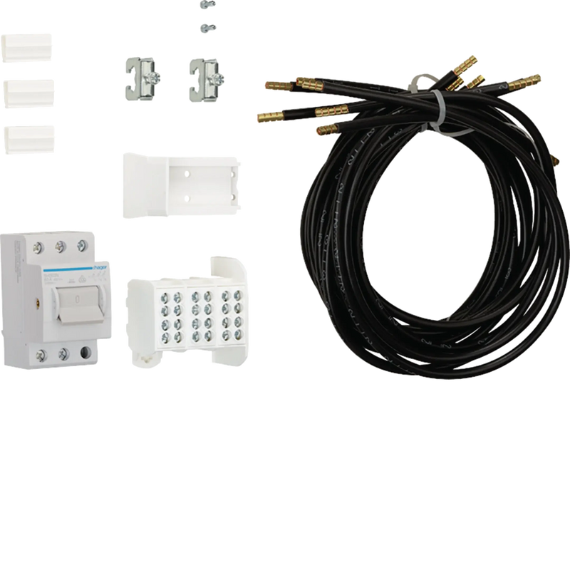 Bestückungspaket,univers Z,10mm², PV-Über./Kaskade,ZTP 750mm bis 32A Dauerstrom | Hager