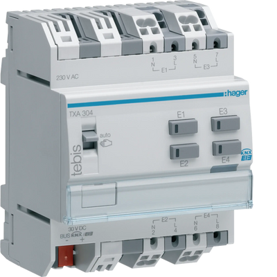 Binäreingang 4fach, 230V~, REG, KNX | Hager