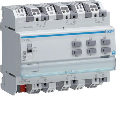 Binäreingang 6fach, universal, REG, KNX | Hager