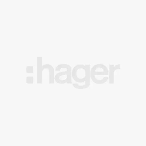 Blende 1-fach R18 für UP-Einsatz mit Rahmen PVC zu FB Oberteil 110mm steingrau | Hager