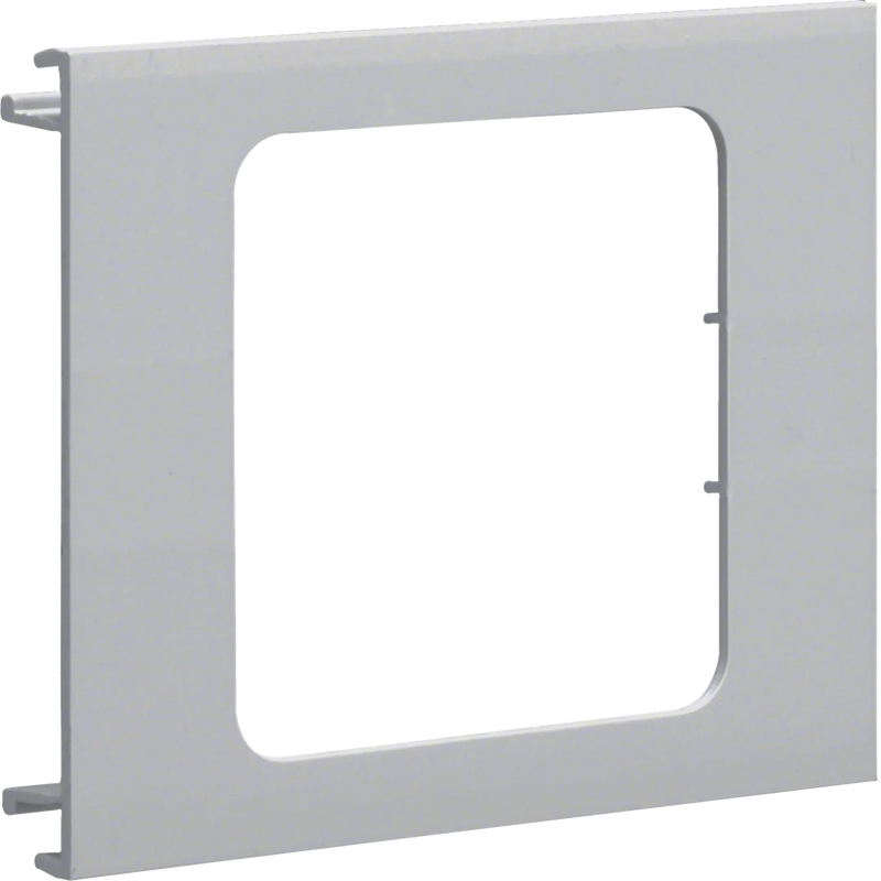 Blende 1-fach R7 für UP-Einsatz mit Rahmen PVC zu BR Oberteil 100mm lichtgrau | Hager