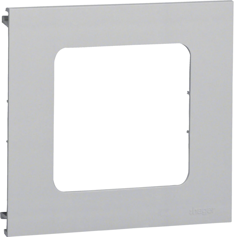 Blende 1-fach R7 für UP-Einsatz mit Rahmen PVC zu BR Oberteil 120mm lichtgrau | Hager