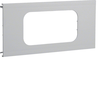 Blende 2-fach R18 für UP-Einsatz mit Rahmen PVC zu BR Oberteil 120mm lichtgrau | Hager