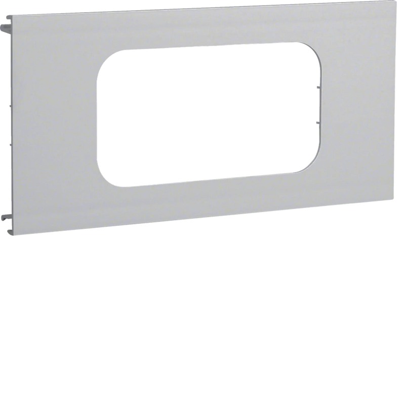 Blende 2-fach R18 für UP-Einsatz mit Rahmen PVC zu BR Oberteil 120mm lichtgrau | Hager
