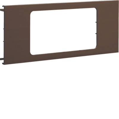 Blende 2-fach R7 für UP-Einsatz mit Rahmen PVC zu BR Oberteil 100mm braun | Hager