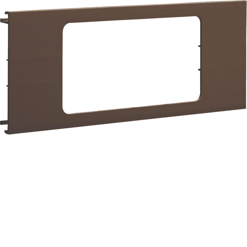 Blende 2-fach R7 für UP-Einsatz mit Rahmen PVC zu BR Oberteil 100mm braun | Hager