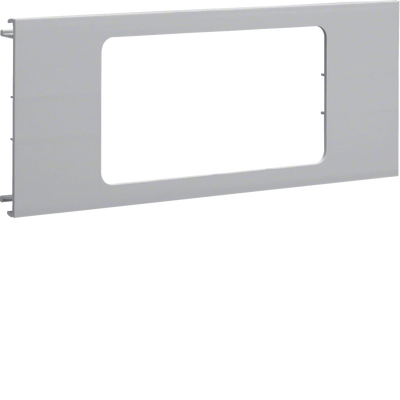 Blende 2-fach R7 für UP-Einsatz mit Rahmen PVC zu BR Oberteil 100mm lichtgrau | Hager