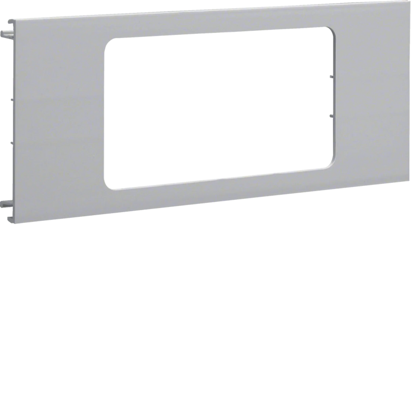 Blende 2-fach R7 für UP-Einsatz mit Rahmen PVC zu BR Oberteil 100mm lichtgrau | Hager