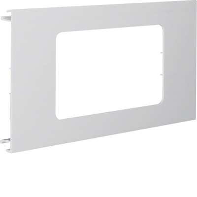 Blende 2-fach R7 für UP-Einsatz mit Rahmen PVC zu BR Oberteil 120mm lichtgrau | Hager