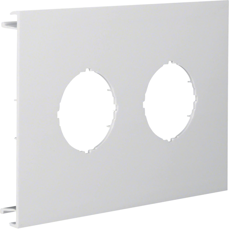 Blende 2-fach d=45mm für UP-Einsatz ohne Rahmen PVC BR Oberteil 120mm lichtgrau | Hager