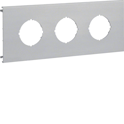 Blende 3-fach d=45mm für UP-Einsatz ohne Rahmen PVC BR Oberteil 100mm lichtgrau | Hager