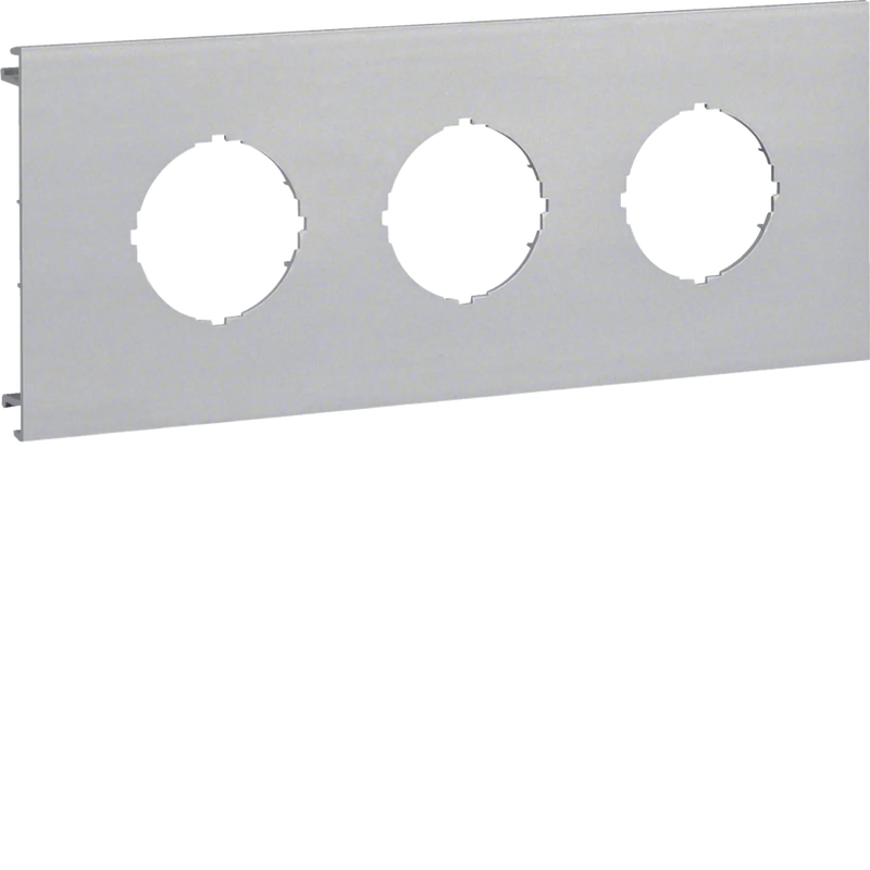 Blende 3-fach d=45mm für UP-Einsatz ohne Rahmen PVC BR Oberteil 100mm lichtgrau | Hager