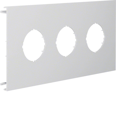 Blende 3-fach d=45mm für UP-Einsatz ohne Rahmen PVC BR Oberteil 120mm lichtgrau | Hager