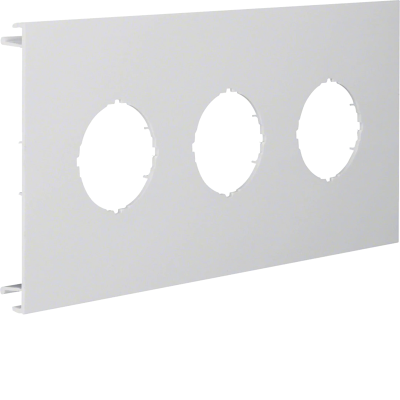 Blende 3-fach d=45mm für UP-Einsatz ohne Rahmen PVC BR Oberteil 120mm lichtgrau | Hager
