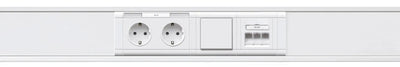 Blende Automateneinbaueinheit 3-fach halogenfrei Oberteil 80mm lichtgrau | Hager
