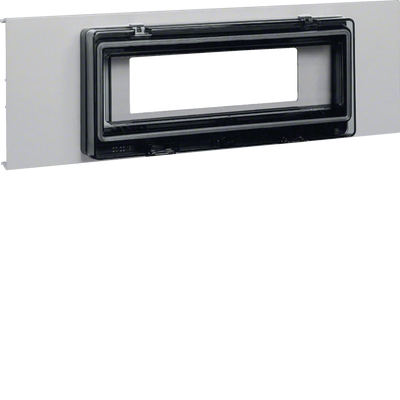 Blende Automateneinbaueinheit 9-fach Klarsichttür PVC BRA/S OT 120mm lichtgrau | Hager